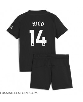 Günstige Manchester City Nico Gonzalez #14 Auswärts Trikotsatzt Kinder 2025-26 Kurzarm (+ Kurze Hosen)